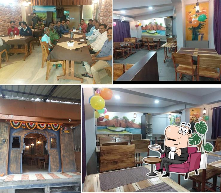 Take a seat at one of the tables at Hotel Wada, Kolhapur