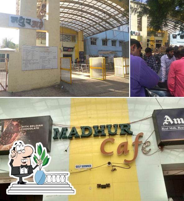 The exterior of Madhur Cafe