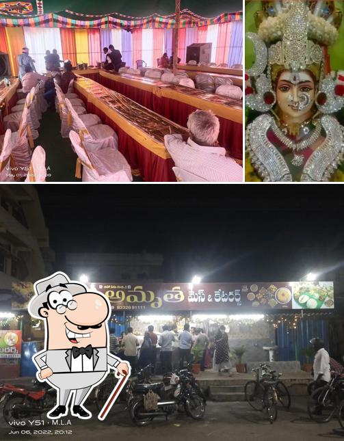The exterior of Amrutha Caterers And Mess
