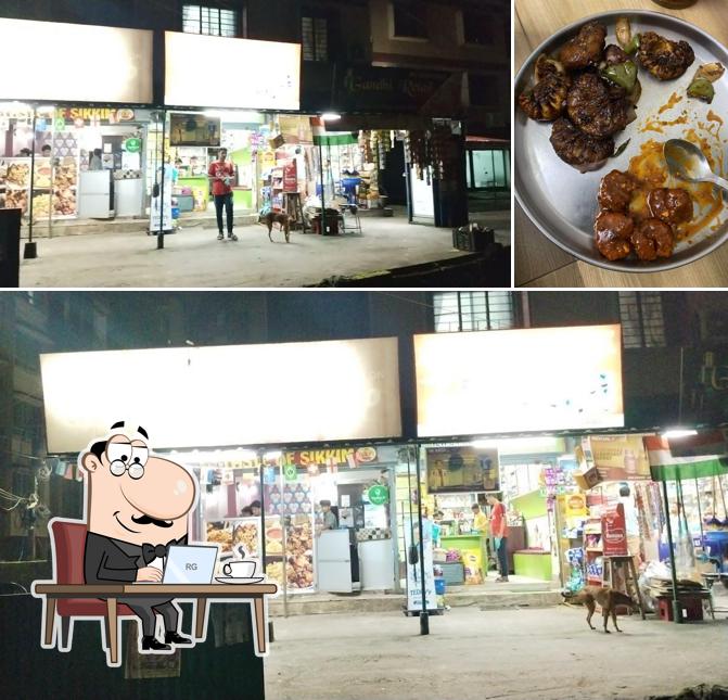 Take a seat at one of the tables at Taste Of Sikkim