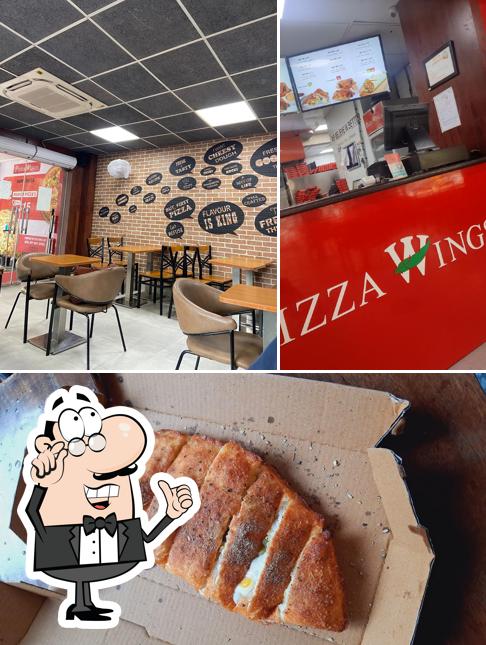 The restaurant's interior and food