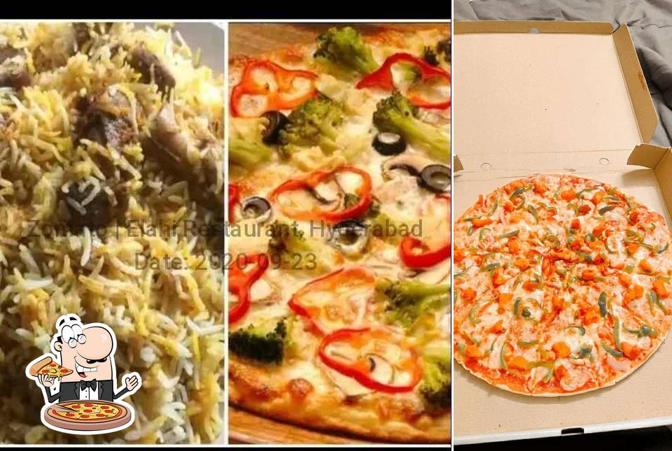 Try out pizza at Elahi Restaurant