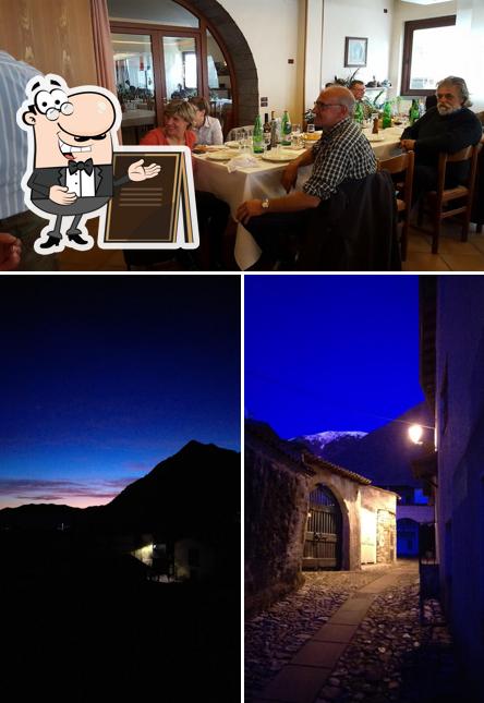 Tra le varie cose da Hotel Ristorante Almici si possono trovare la esterno e tavolo da pranzo