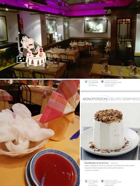 Questa è la foto che mostra la cibo e interni di La Pagoda