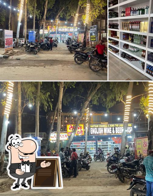 Santram Chandila & Sons (The Liquor Store) is distinguished by exterior and beverage