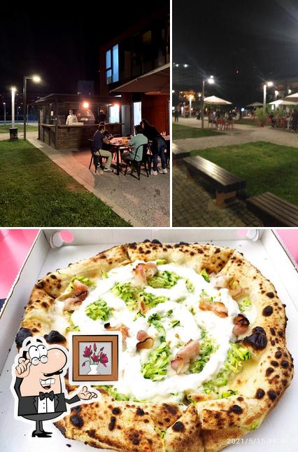 La interni e pizza del ristorante