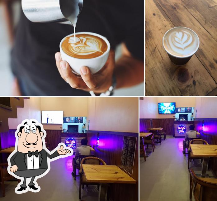 The picture of The Coffee Adda cafèè’s interior and drink