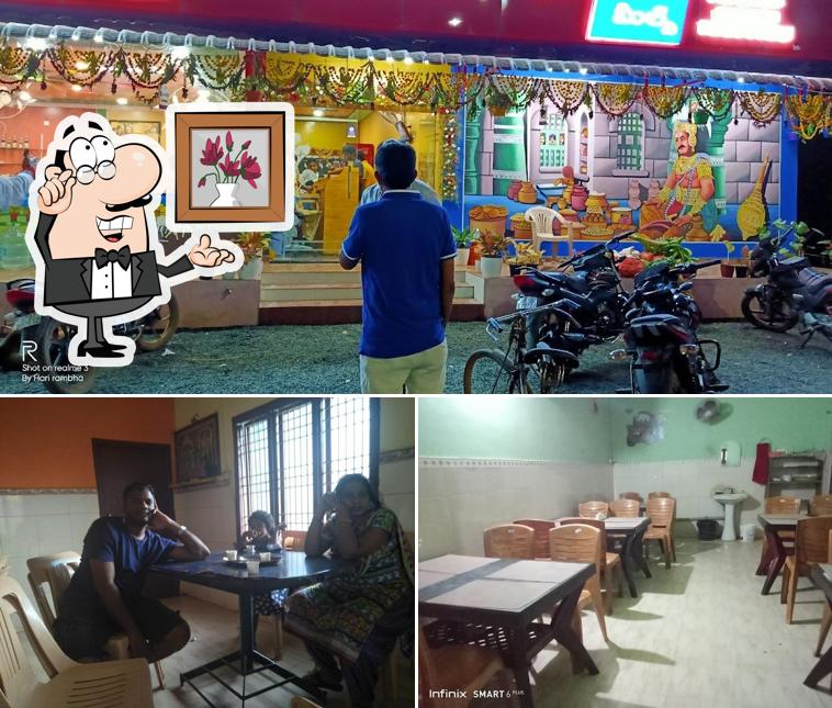 The interior of Vijaya Raj Villas Family Restaurant