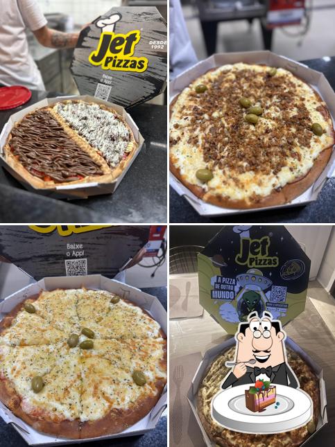 Bolo de chocolate em Jet Pizzas Express Bonfiglioli