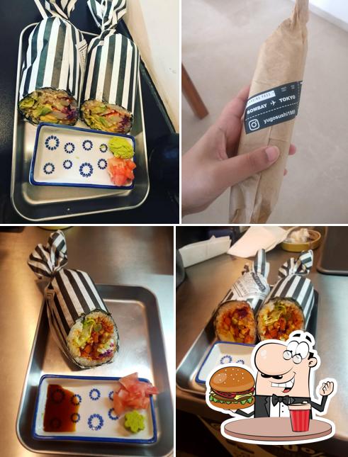 Try out a burger at Yugo Sushi