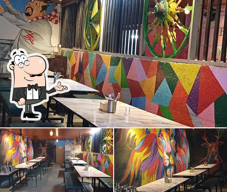 The interior of 1 Side Dhaba Family Resturant Sea Food Indian Chinese Tandoor in vitawa kalwa