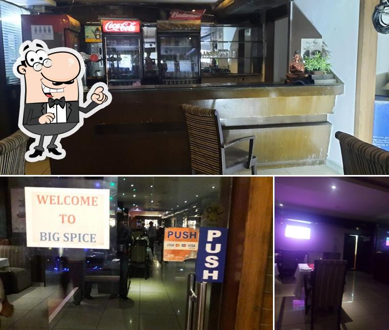 The interior of Big Spice Bar And Restaurant