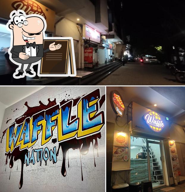 The exterior of Waffle Nation