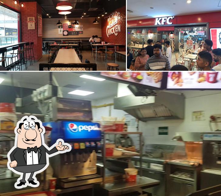 The interior of KFC