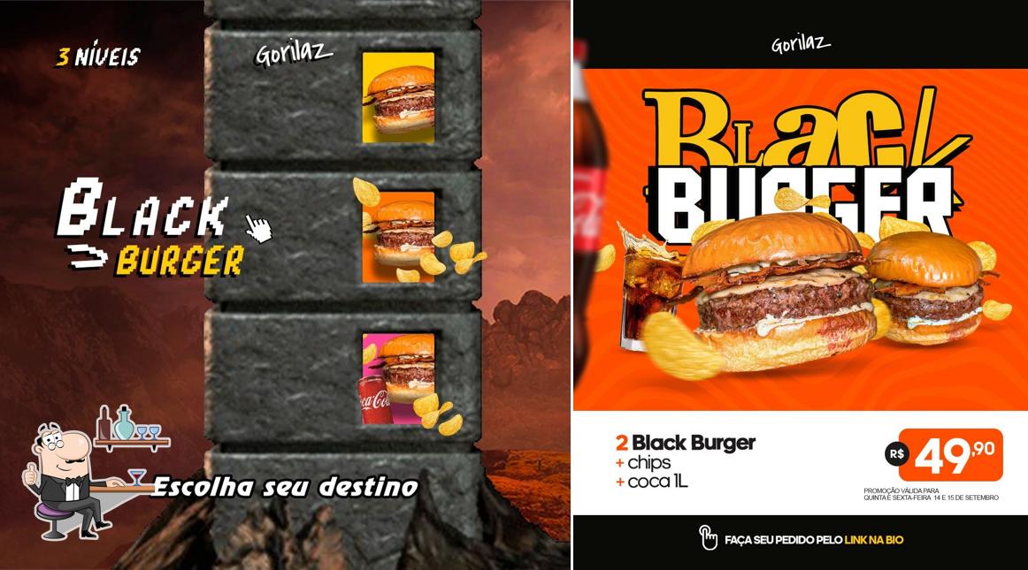 O interior do Gorilaz Burger