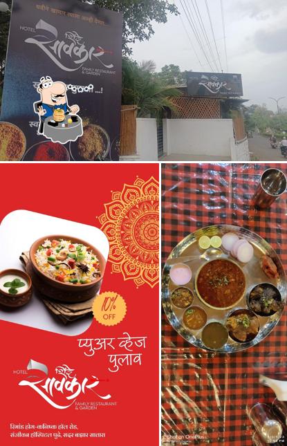 The photo of Hotel Shinde Sawkar Satara’s food and interior