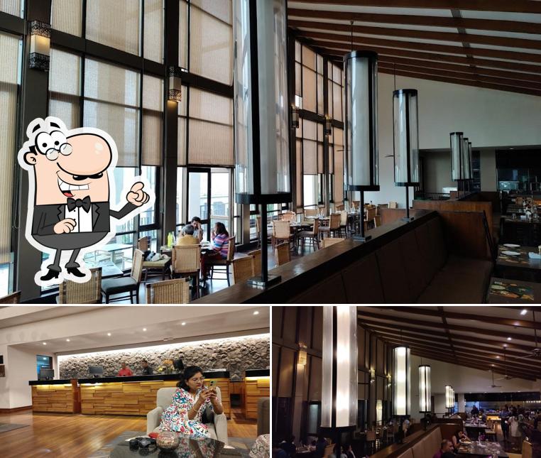 Take a seat at one of the tables at Ripples
