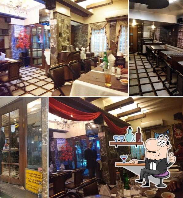 The interior of Vishwa Bharat Fine Dine