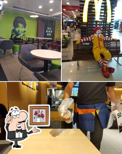 Take a seat at one of the tables at McDonald's