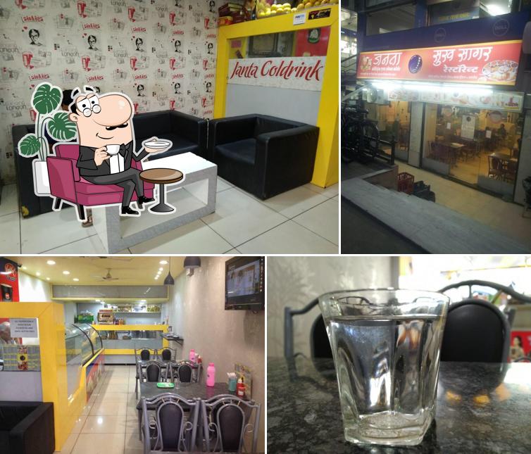 The interior of Janta Cold Drinks And Snacks Corner