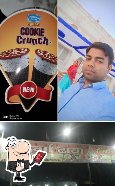 See this picture of Durga Dhaba