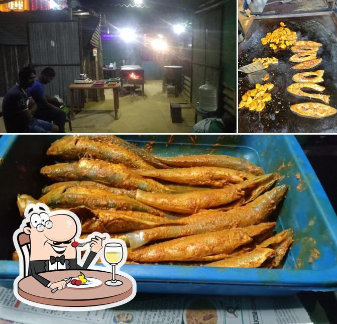 Among different things one can find food and interior at Samruddhi fish world mandya