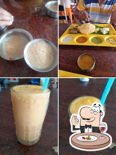 Meals at Sri Kamatchi Restaurant and Rooms. Bakery and Tea shop