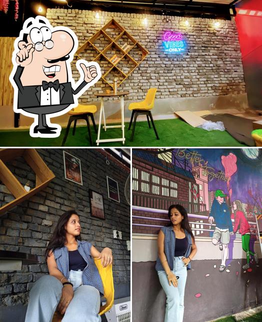 The interior of Chai Vibes Cafe