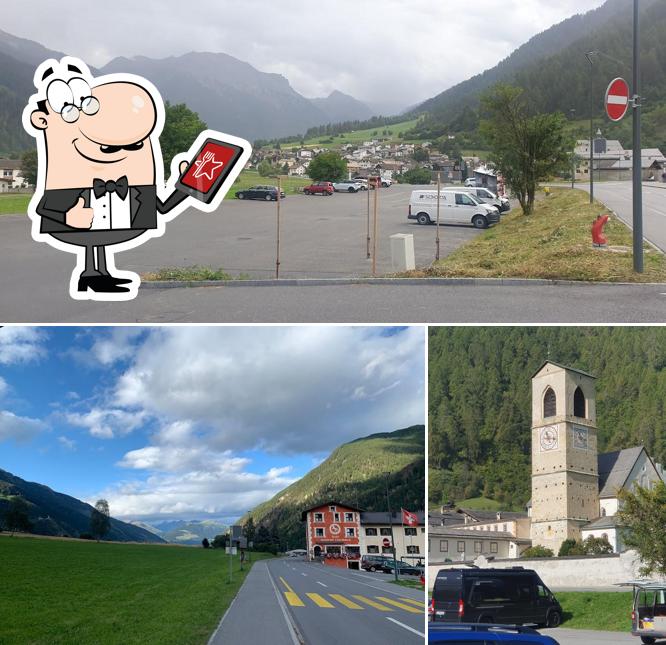 Puoi goderti l'aria fresca dal dehors di Hotel-Restaurant Chavalatsch