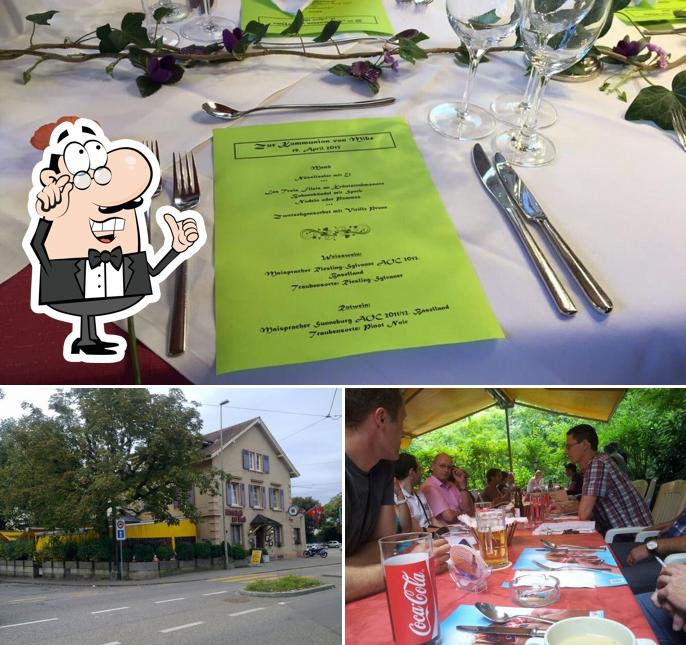 Restaurant Hard Birsfelden Küche, Fondue, Rösti, Filet auf heissem Stein, Sommerterrasse