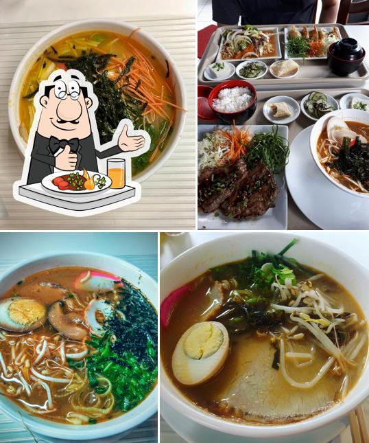 Platos en Maneki Lamen