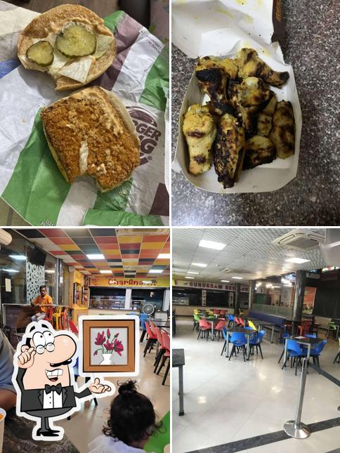 The image of interior and food at Burger King