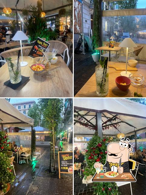La cibo e interni del ristorante