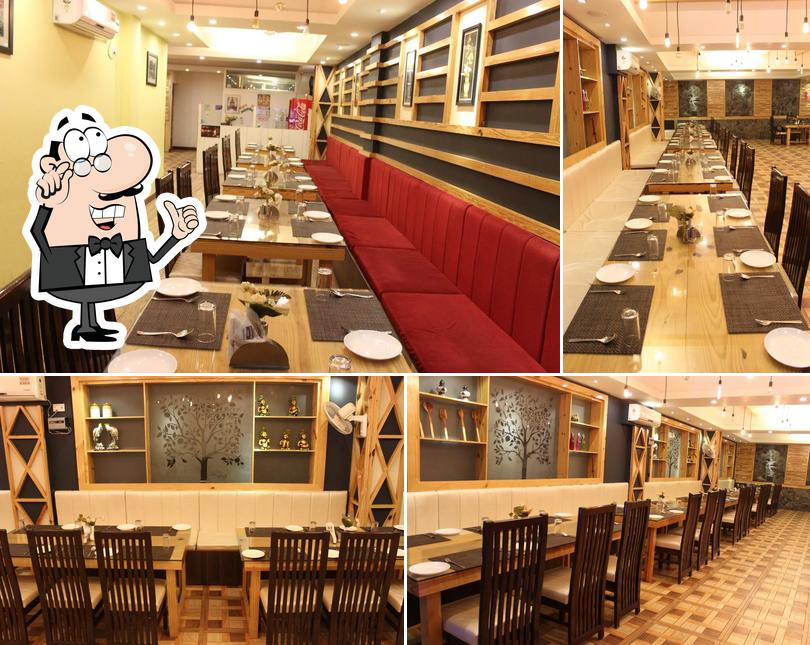 The interior of Rajdhani Restaurnt
