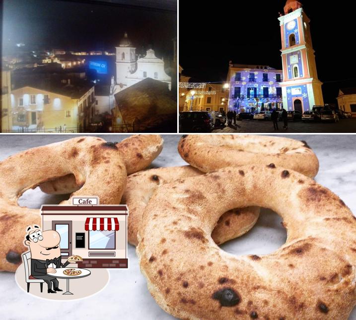 Guarda la immagine che presenta la esterno e cibo di Pizzeria - Trattoria " La Tana Del Gusto"
