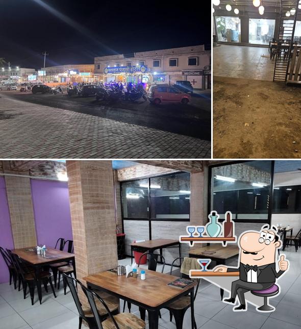 This is the picture depicting interior and exterior at Satluj punjabi restaurant