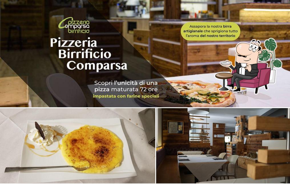 La foto di interni e cibo da COMPARSA Pizzeria con Birrificio