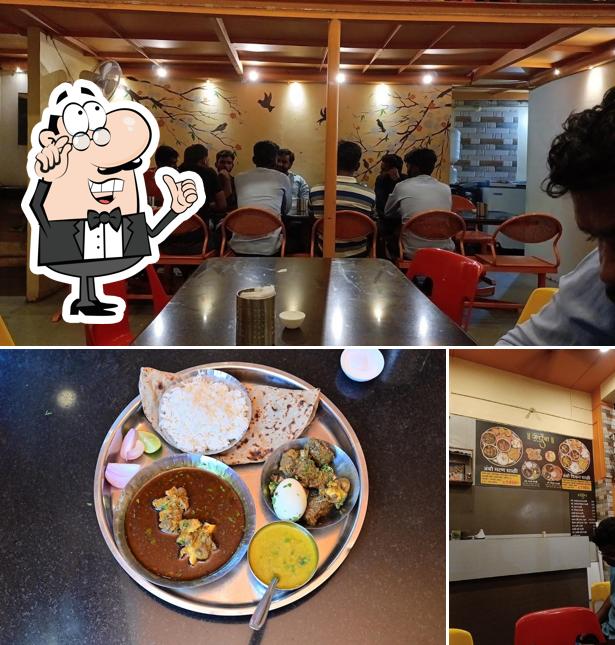 The restaurant's interior and meat