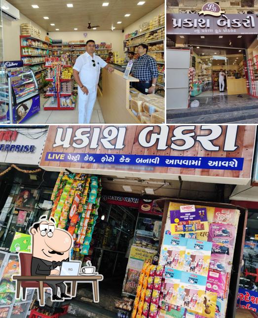 The interior of New Prakash Bakery