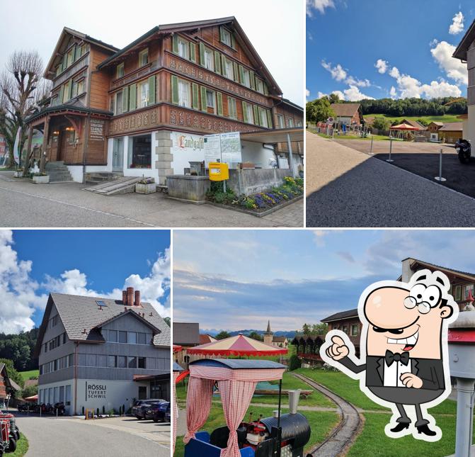 Goditi la vista dall'area esterna di Rössli Tufertschwil