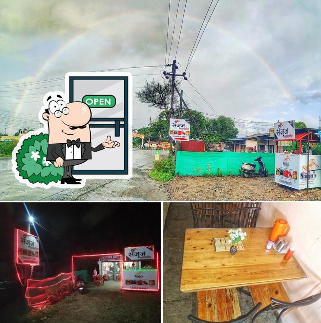 The picture of exterior and interior at Sanju's Chinese Resto