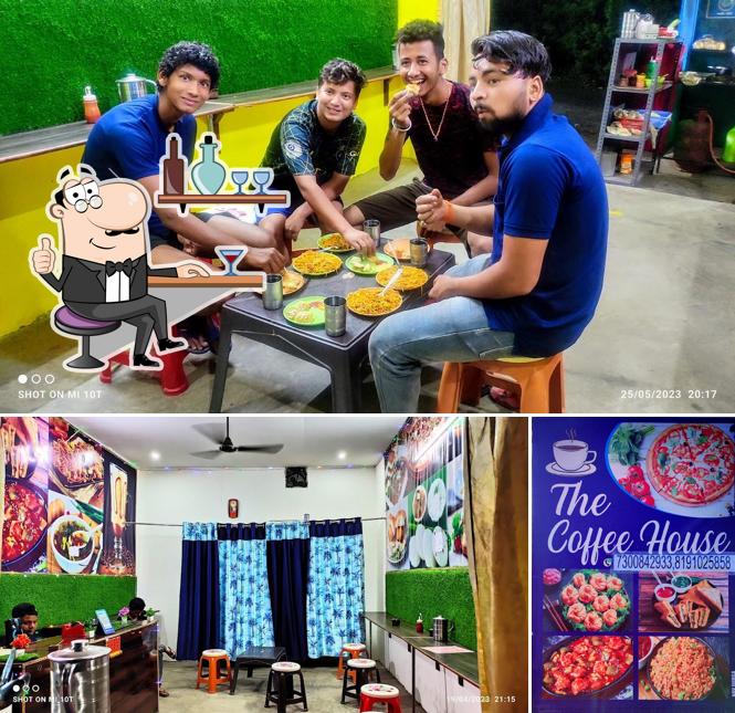 The picture of interior and food at The coffee house