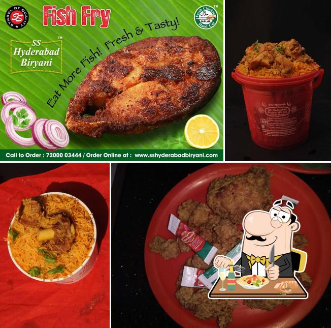 Meals at SS Hyderabad Biryani Rolls vs Kababs