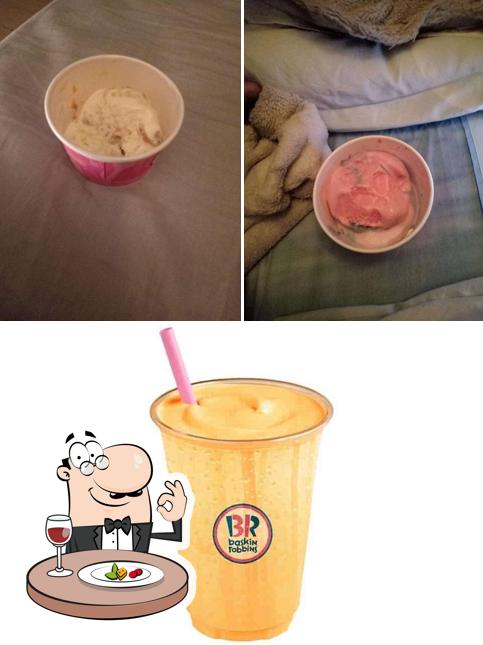 This is the picture showing food and beverage at Baskin Robbins