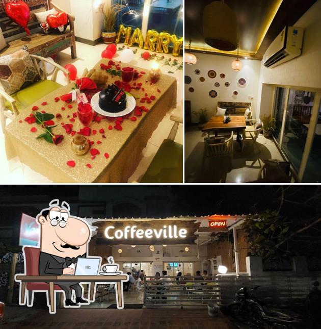 The interior of Coffeeville Udaipur
