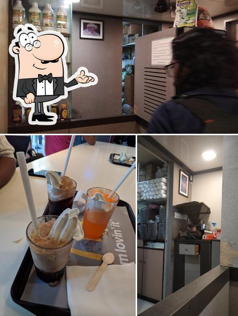 This is the image depicting interior and beverage at STM Tea and Coffee