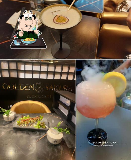 L’image de la nourriture et de l'alcool de Golden Sakura’s