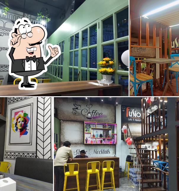 The interior of Fusion Cafe & Family Restro