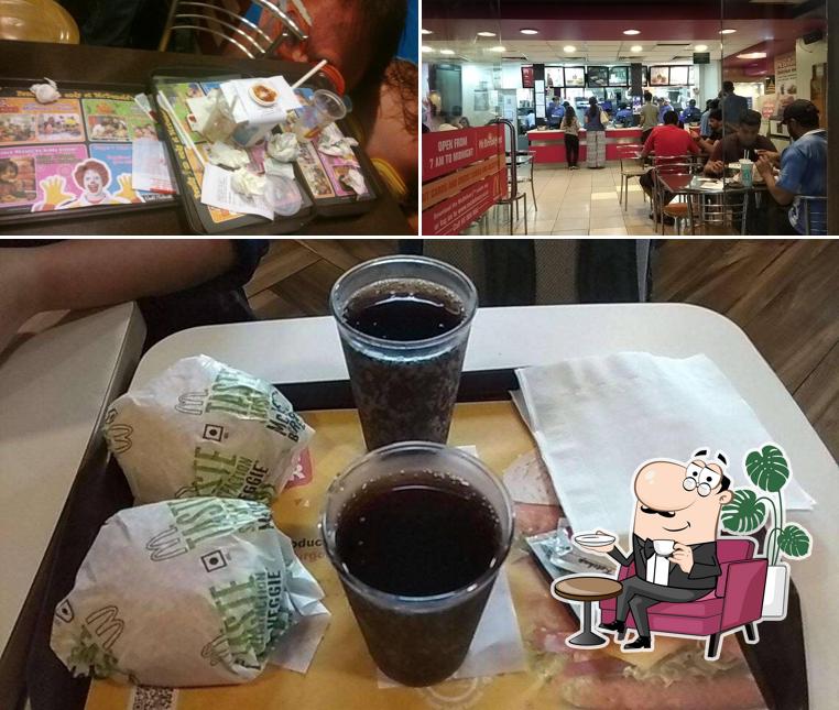 Take a seat at one of the tables at McDonald's