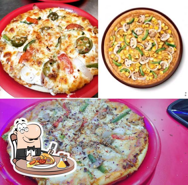 Pick different types of pizza